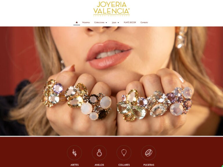 Diseño web para Joyería Valencia — Ecommerce · Joyería