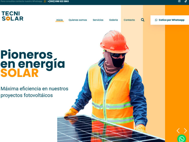 Diseño web para Tecni Solar — Energía solar